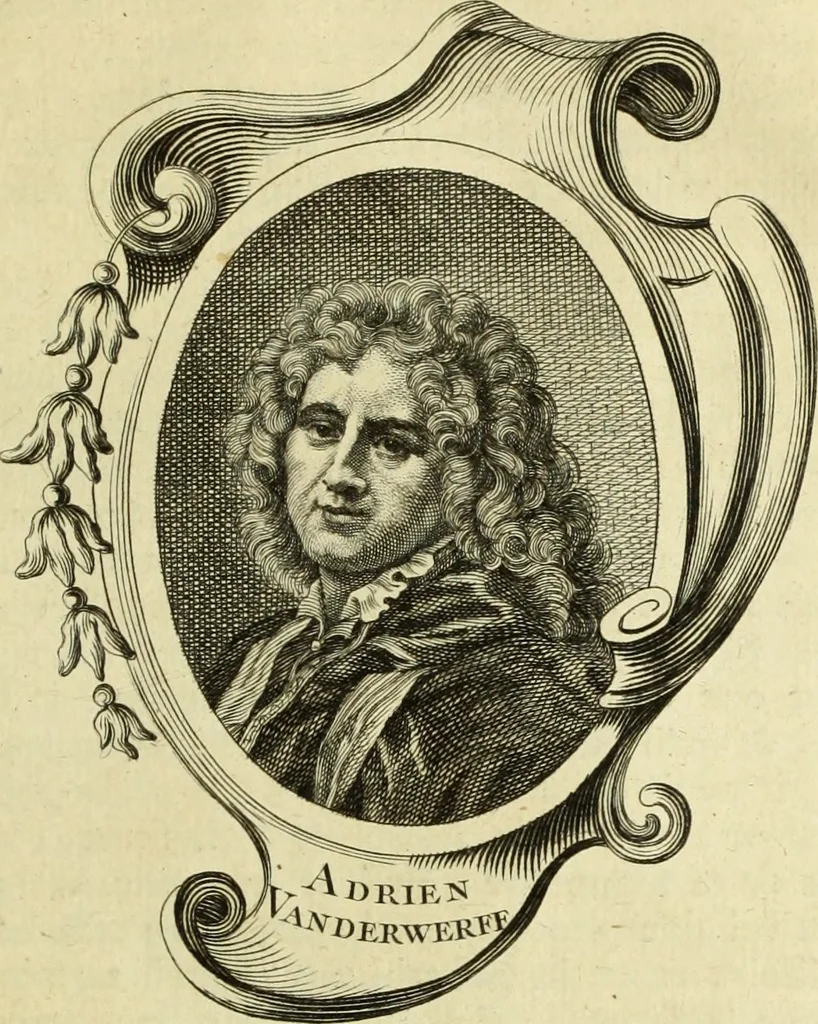 An illustration from Abregé de la vie des fameux peintres : avec leurs portraits gravés en taille-douce, les indications de leurs principaux ouvrages, quelques réflexions sur leurs caractéres, et la maniere de connoître les desseins des grands maîtres, 1745, leaf 122