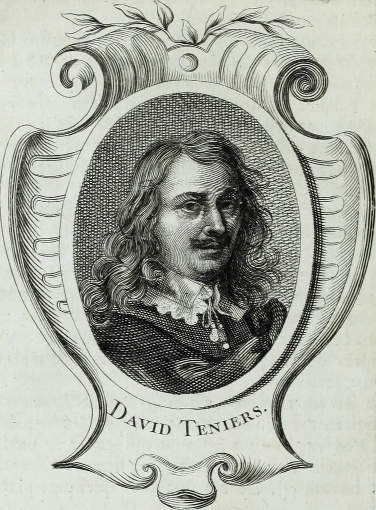 An illustration from Abregé de la vie des fameux peintres : avec leurs portraits gravés en taille-douce, les indications de leurs principaux ouvrages, quelques réflexions sur leurs caractéres, et la maniere de connoître les desseins des grands maîtres, 1745, leaf 209