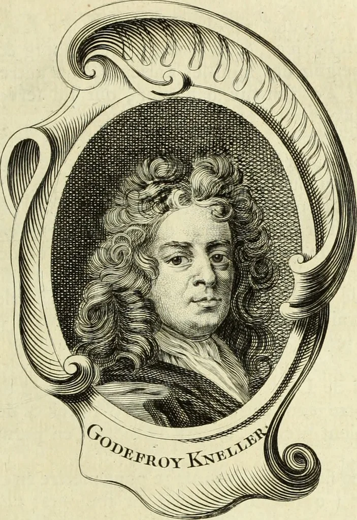 An illustration from Abregé de la vie des fameux peintres : avec leurs portraits gravés en taille-douce, les indications de leurs principaux ouvrages, quelques réflexions sur leurs caractéres, et la maniere de connoître les desseins des grands maîtres, 1745, leaf 238