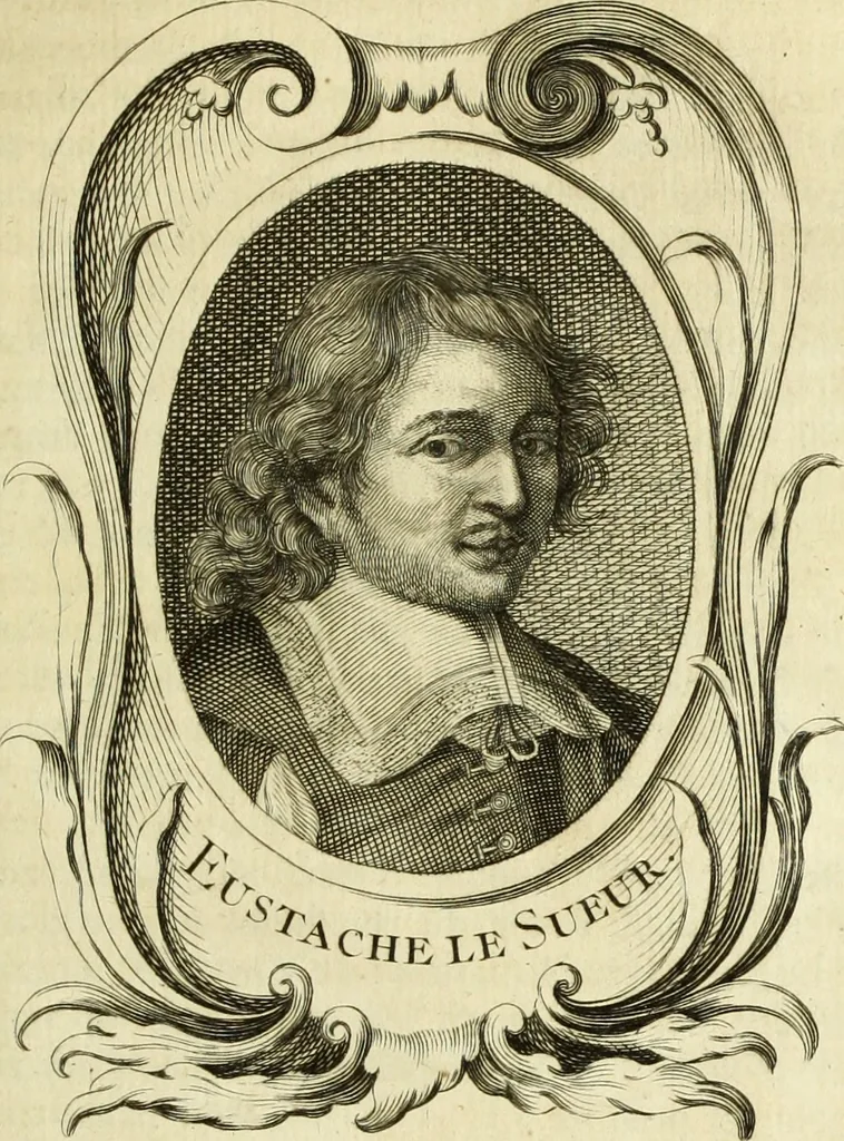 An illustration from Abregé de la vie des fameux peintres : avec leurs portraits gravés en taille-douce, les indications de leurs principaux ouvrages, quelques réflexions sur leurs caractéres, et la maniere de connoître les desseins des grands maîtres, 1745, leaf 306