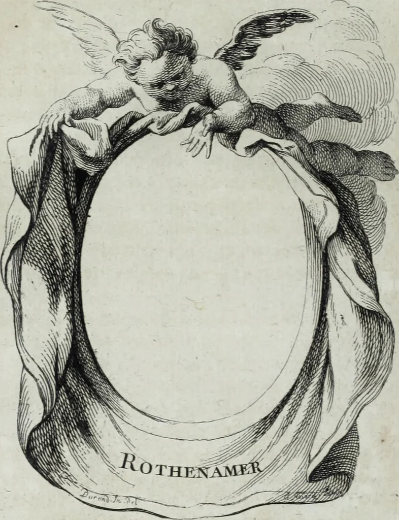 An illustration from Abregé de la vie des fameux peintres : avec leurs portraits gravés en taille-douce, les indications de leurs principaux ouvrages, quelques réflexions sur leurs caractéres, et la maniere de connoître les desseins des grands maîtres, 1745, leaf 31