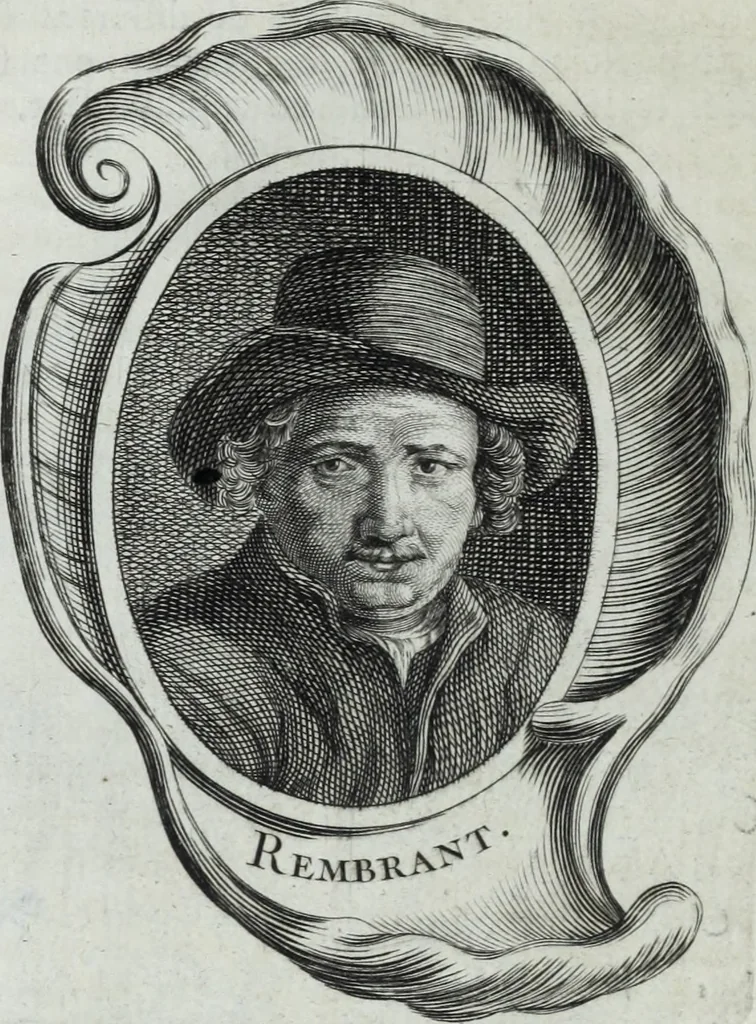 An illustration from Abregé de la vie des fameux peintres : avec leurs portraits gravés en taille-douce, les indications de leurs principaux ouvrages, quelques réflexions sur leurs caractéres, et la maniere de connoître les desseins des grands maîtres, 1745, leaf 39