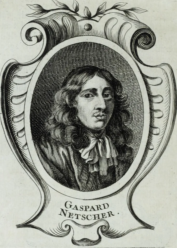 An illustration from Abregé de la vie des fameux peintres : avec leurs portraits gravés en taille-douce, les indications de leurs principaux ouvrages, quelques réflexions sur leurs caractéres, et la maniere de connoître les desseins des grands maîtres, 1745, leaf 53