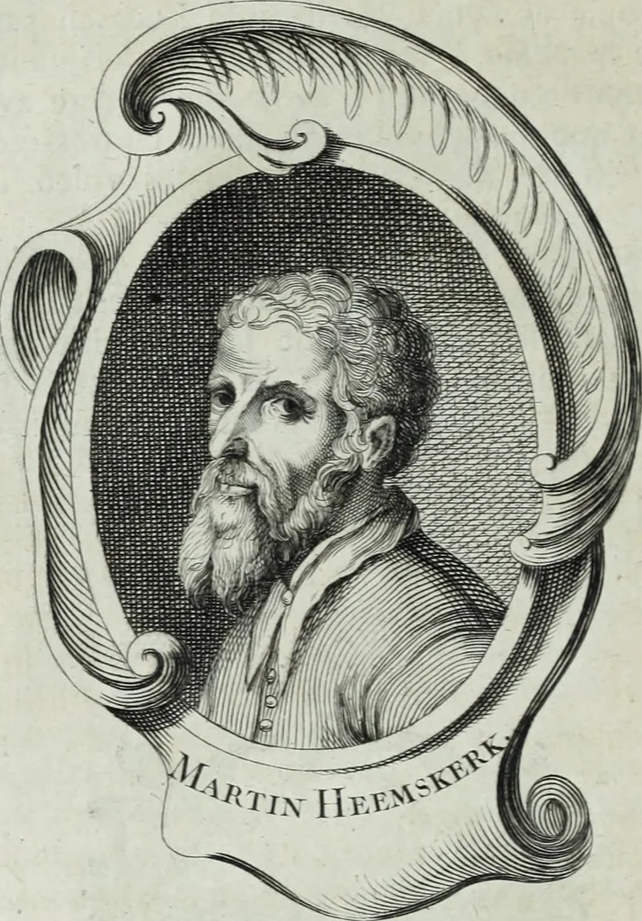 An illustration from Abregé de la vie des fameux peintres : avec leurs portraits gravés en taille-douce, les indications de leurs principaux ouvrages, quelques réflexions sur leurs caractéres, et la maniere de connoître les desseins des grands maîtres, 1745, leaf 67