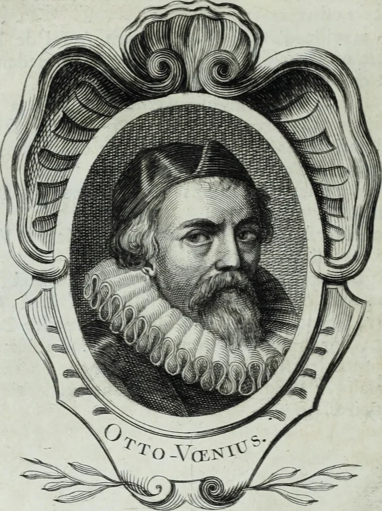 An illustration from Abregé de la vie des fameux peintres : avec leurs portraits gravés en taille-douce, les indications de leurs principaux ouvrages, quelques réflexions sur leurs caractéres, et la maniere de connoître les desseins des grands maîtres, 1745, leaf 71