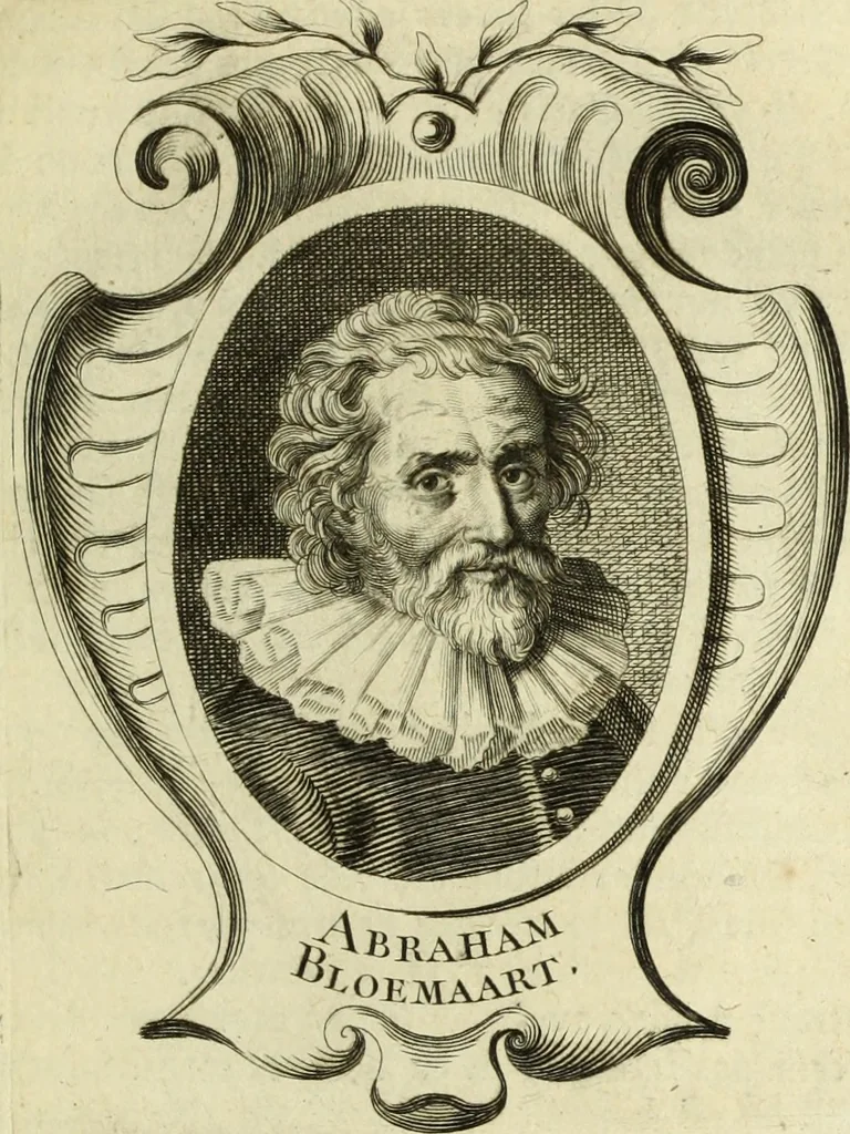 An illustration from Abregé de la vie des fameux peintres : avec leurs portraits gravés en taille-douce, les indications de leurs principaux ouvrages, quelques réflexions sur leurs caractéres, et la maniere de connoître les desseins des grands maîtres, 1745, leaf 74