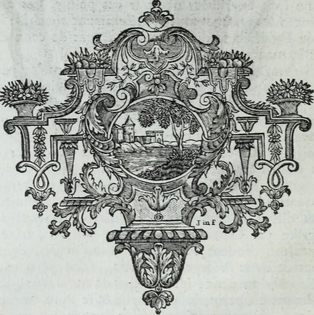 An illustration from Abregé de la vie des fameux peintres : avec leurs portraits gravés en taille-douce, les indications de leurs principaux ouvrages, quelques réflexions sur leurs caractéres, et la maniere de connoître les desseins des grands maîtres, 1745, leaf 77