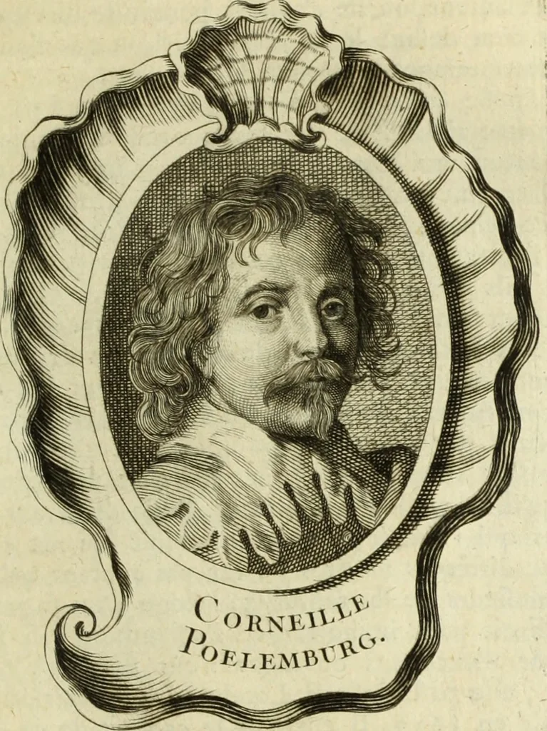 An illustration from Abregé de la vie des fameux peintres : avec leurs portraits gravés en taille-douce, les indications de leurs principaux ouvrages, quelques réflexions sur leurs caractéres, et la maniere de connoître les desseins des grands maîtres, 1745, leaf 78