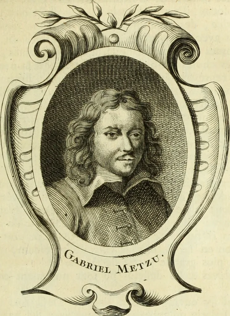 An illustration from Abregé de la vie des fameux peintres : avec leurs portraits gravés en taille-douce, les indications de leurs principaux ouvrages, quelques réflexions sur leurs caractéres, et la maniere de connoître les desseins des grands maîtres, 1745, leaf 94