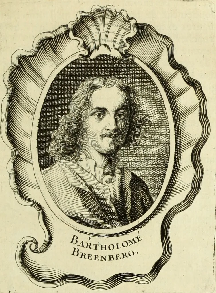An illustration from Abregé de la vie des fameux peintres : avec leurs portraits gravés en taille-douce, les indications de leurs principaux ouvrages, quelques réflexions sur leurs caractéres, et la maniere de connoître les desseins des grands maîtres, 1745, leaf 96