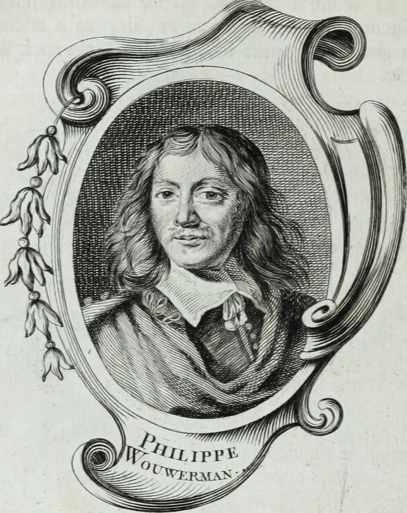 An illustration from Abregé de la vie des fameux peintres : avec leurs portraits gravés en taille-douce, les indications de leurs principaux ouvrages, quelques réflexions sur leurs caractéres, et la maniere de connoître les desseins des grands maîtres, 1745, leaf 99