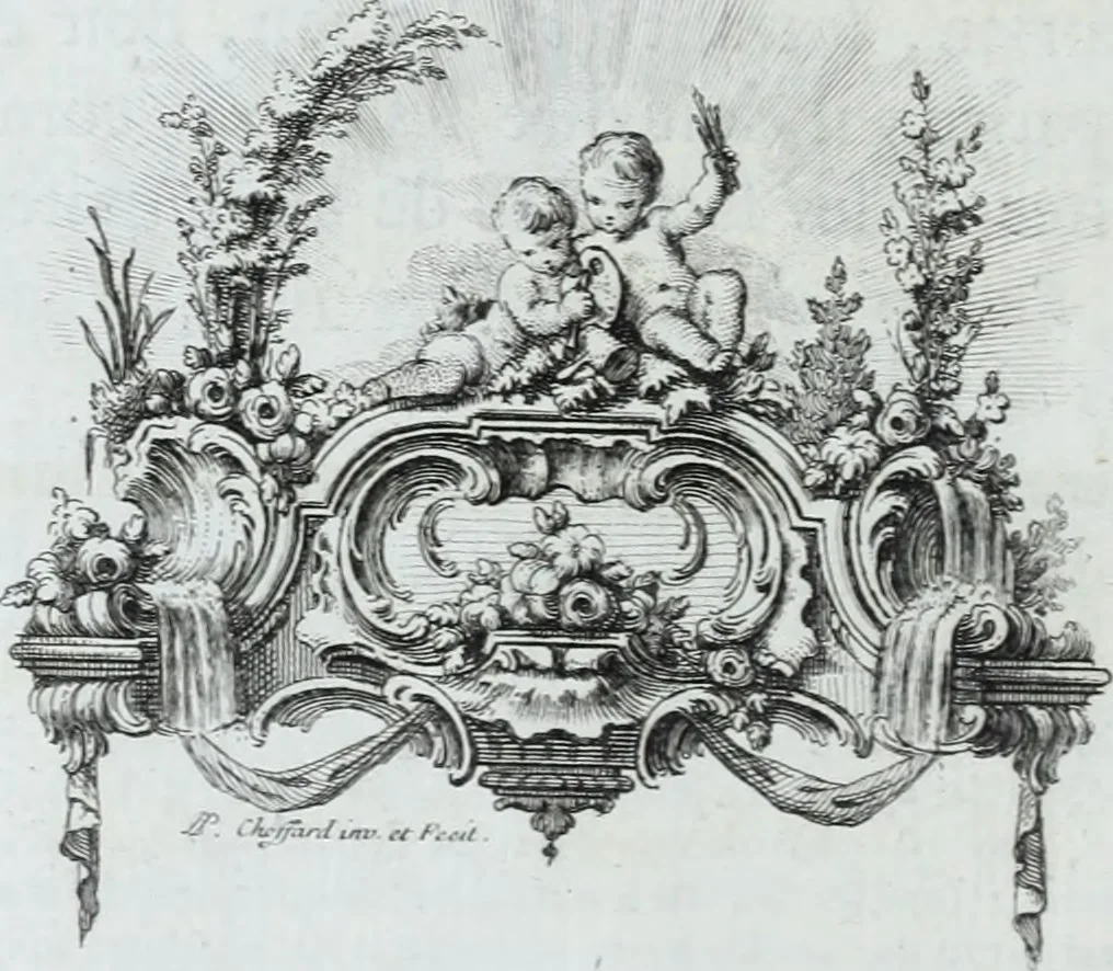 An illustration from Abregé de la vie des fameux peintres : avec leurs portraits gravés en taille-douce, les indications de leurs principaux ouvrages, quelques réflexions sur leurs caractéres, et la maniere de connoître les desseins des grands maîtres, 1745, leaf 13