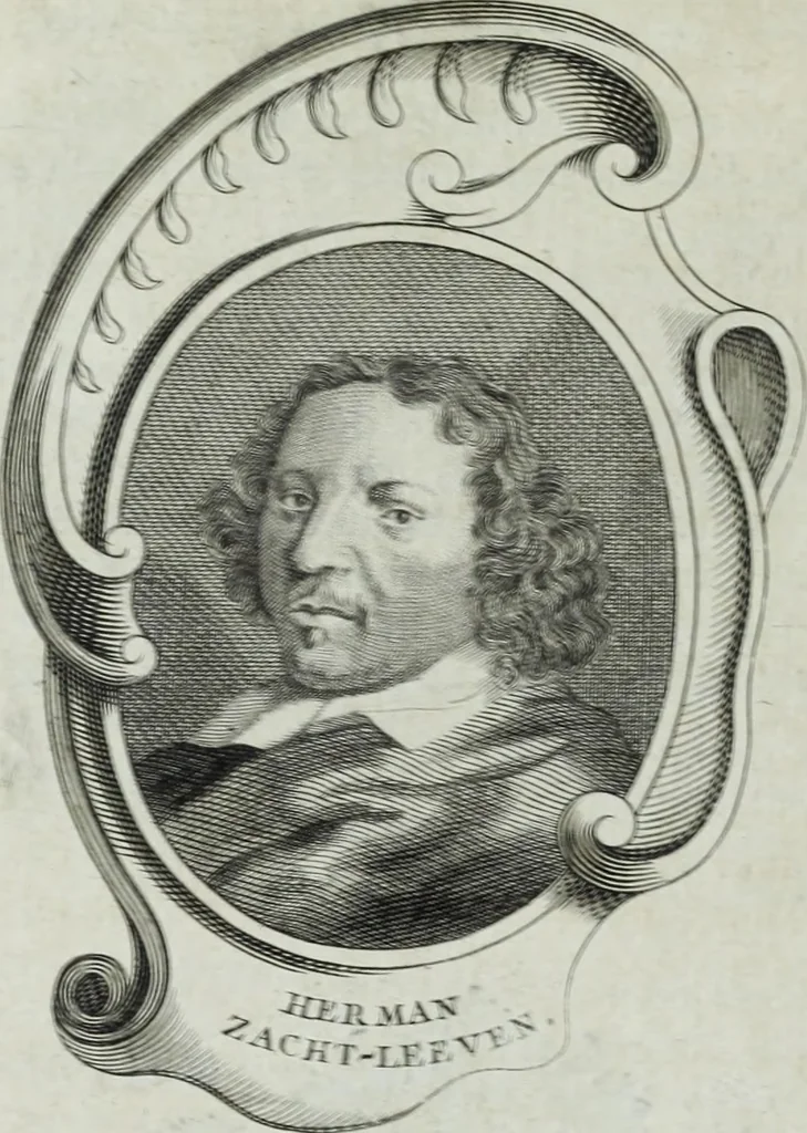 An illustration from Abregé de la vie des fameux peintres : avec leurs portraits gravés en taille-douce, les indications de leurs principaux ouvrages, quelques réflexions sur leurs caractéres, et la maniere de connoître les desseins des grands maîtres, 1745, leaf 135