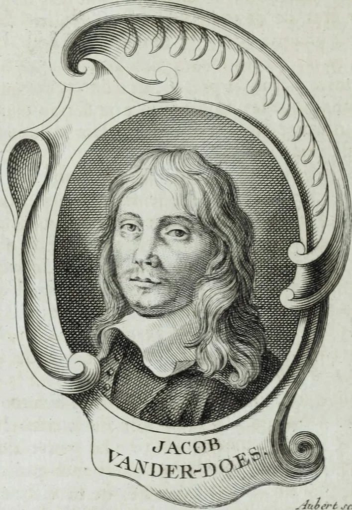 An illustration from Abregé de la vie des fameux peintres : avec leurs portraits gravés en taille-douce, les indications de leurs principaux ouvrages, quelques réflexions sur leurs caractéres, et la maniere de connoître les desseins des grands maîtres, 1745, leaf 149