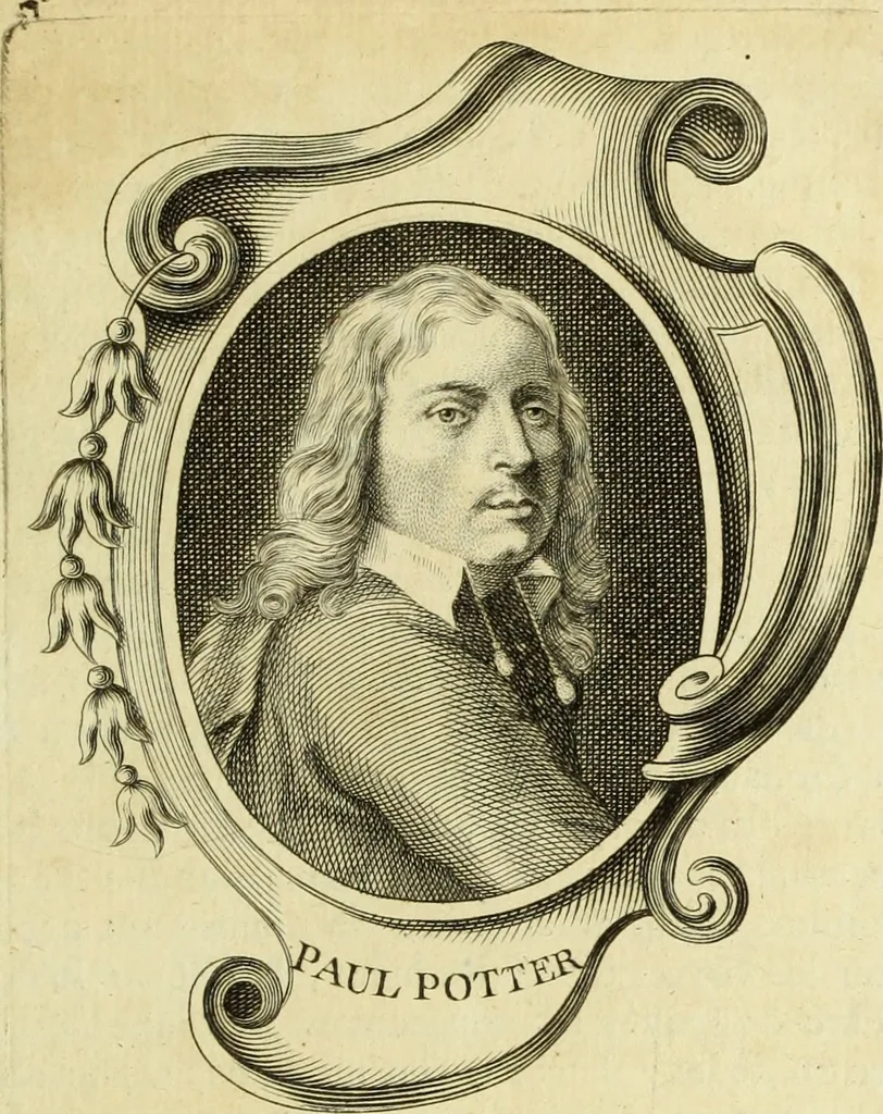 An illustration from Abregé de la vie des fameux peintres : avec leurs portraits gravés en taille-douce, les indications de leurs principaux ouvrages, quelques réflexions sur leurs caractéres, et la maniere de connoître les desseins des grands maîtres, 1745, leaf 152