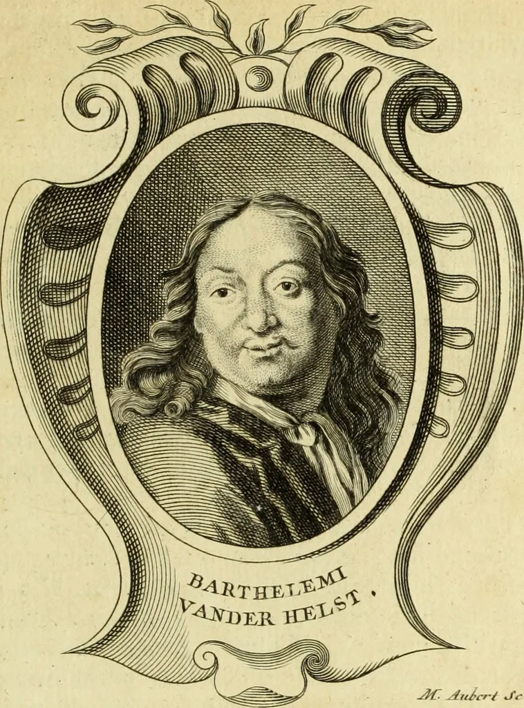 An illustration from Abregé de la vie des fameux peintres : avec leurs portraits gravés en taille-douce, les indications de leurs principaux ouvrages, quelques réflexions sur leurs caractéres, et la maniere de connoître les desseins des grands maîtres, 1745, leaf 158