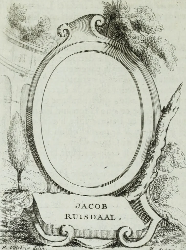 An illustration from Abregé de la vie des fameux peintres : avec leurs portraits gravés en taille-douce, les indications de leurs principaux ouvrages, quelques réflexions sur leurs caractéres, et la maniere de connoître les desseins des grands maîtres, 1745, leaf 173