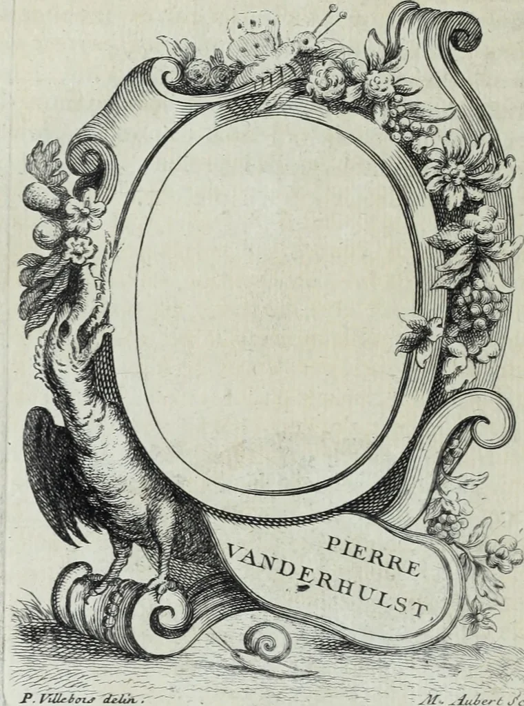 An illustration from Abregé de la vie des fameux peintres : avec leurs portraits gravés en taille-douce, les indications de leurs principaux ouvrages, quelques réflexions sur leurs caractéres, et la maniere de connoître les desseins des grands maîtres, 1745, leaf 179
