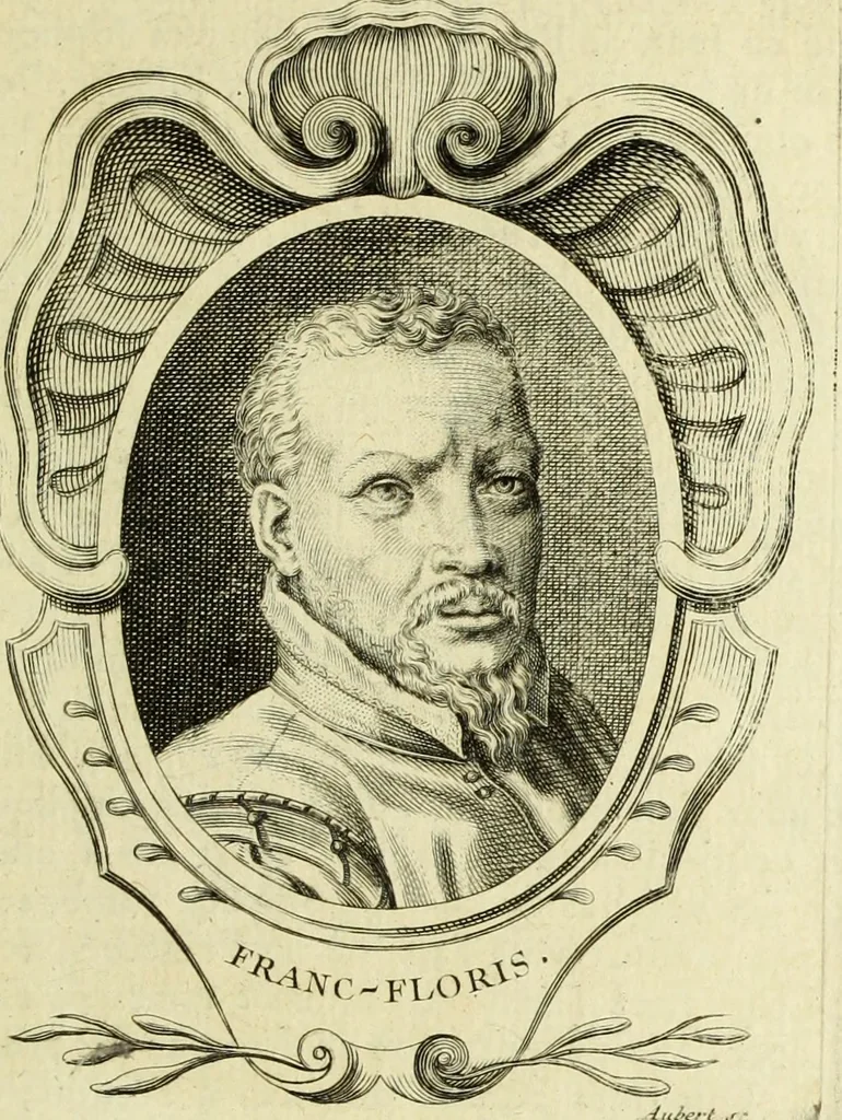 An illustration from Abregé de la vie des fameux peintres : avec leurs portraits gravés en taille-douce, les indications de leurs principaux ouvrages, quelques réflexions sur leurs caractéres, et la maniere de connoître les desseins des grands maîtres, 1745, leaf 186