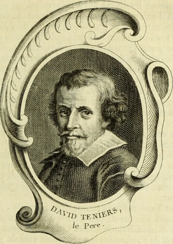 An illustration from Abregé de la vie des fameux peintres : avec leurs portraits gravés en taille-douce, les indications de leurs principaux ouvrages, quelques réflexions sur leurs caractéres, et la maniere de connoître les desseins des grands maîtres, 1745, leaf 202