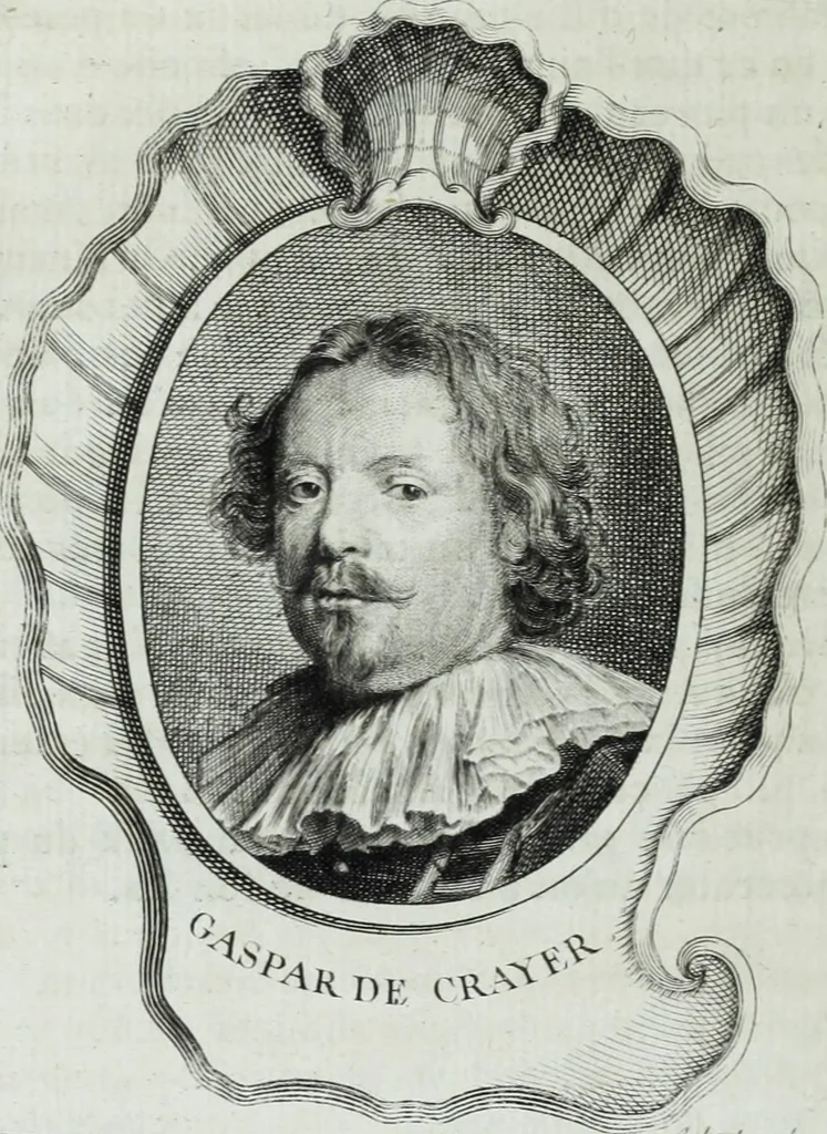 An illustration from Abregé de la vie des fameux peintres : avec leurs portraits gravés en taille-douce, les indications de leurs principaux ouvrages, quelques réflexions sur leurs caractéres, et la maniere de connoître les desseins des grands maîtres, 1745, leaf 205