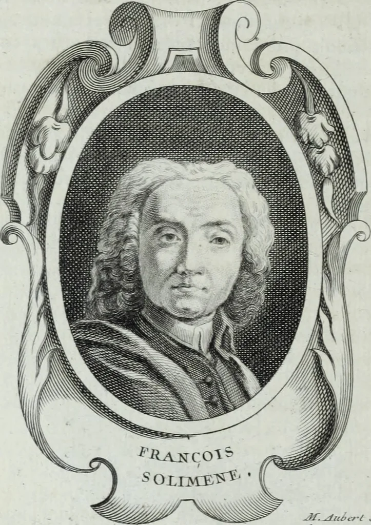 An illustration from Abregé de la vie des fameux peintres : avec leurs portraits gravés en taille-douce, les indications de leurs principaux ouvrages, quelques réflexions sur leurs caractéres, et la maniere de connoître les desseins des grands maîtres, 1745, leaf 75