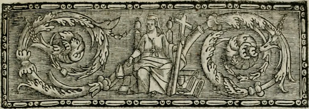 An illustration from Abregé de l'histoire de l'Ordre de S. Benoist, où, il est parlé des saints, des hommes illustres, de la fondation, & des principaux évenemens des monasteres : le tout tiré des actes des saints, des chroniques, & des chartes des monasteres, & d'autres anciens monumens & accompagné d'une table chronologique, 1684, leaf 12