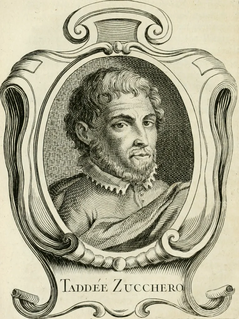 An illustration from Abrégé de la vie des plus fameux peintres, avec leurs portraits gravés en taille-douce, les indications de leurs principaux ouvrages, quelques réflexions sur leurs caractères, et la maniere de connoître les desseins et les tableaux des grands maîtres, 1762, leaf 139