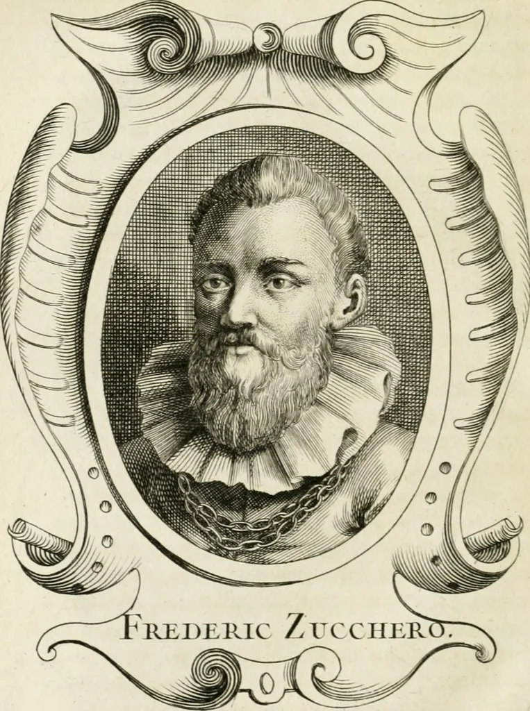 An illustration from Abrégé de la vie des plus fameux peintres, avec leurs portraits gravés en taille-douce, les indications de leurs principaux ouvrages, quelques réflexions sur leurs caractères, et la maniere de connoître les desseins et les tableaux des grands maîtres, 1762, leaf 147