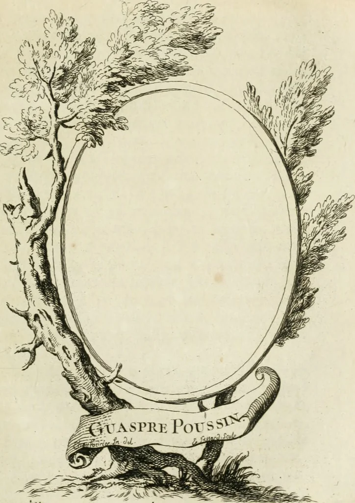 An illustration from Abrégé de la vie des plus fameux peintres, avec leurs portraits gravés en taille-douce, les indications de leurs principaux ouvrages, quelques réflexions sur leurs caractères, et la maniere de connoître les desseins et les tableaux des grands maîtres, 1762, leaf 182