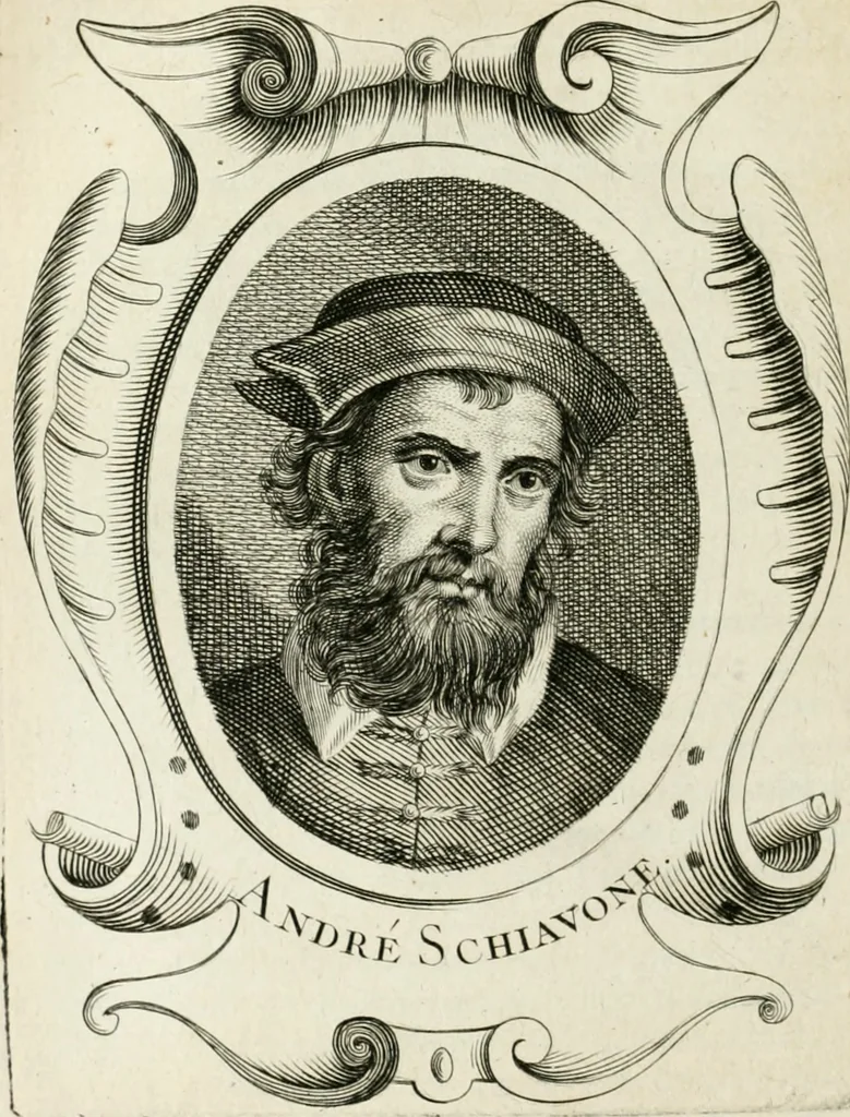 An illustration from Abrégé de la vie des plus fameux peintres, avec leurs portraits gravés en taille-douce, les indications de leurs principaux ouvrages, quelques réflexions sur leurs caractères, et la maniere de connoître les desseins et les tableaux des grands maîtres, 1762, leaf 421