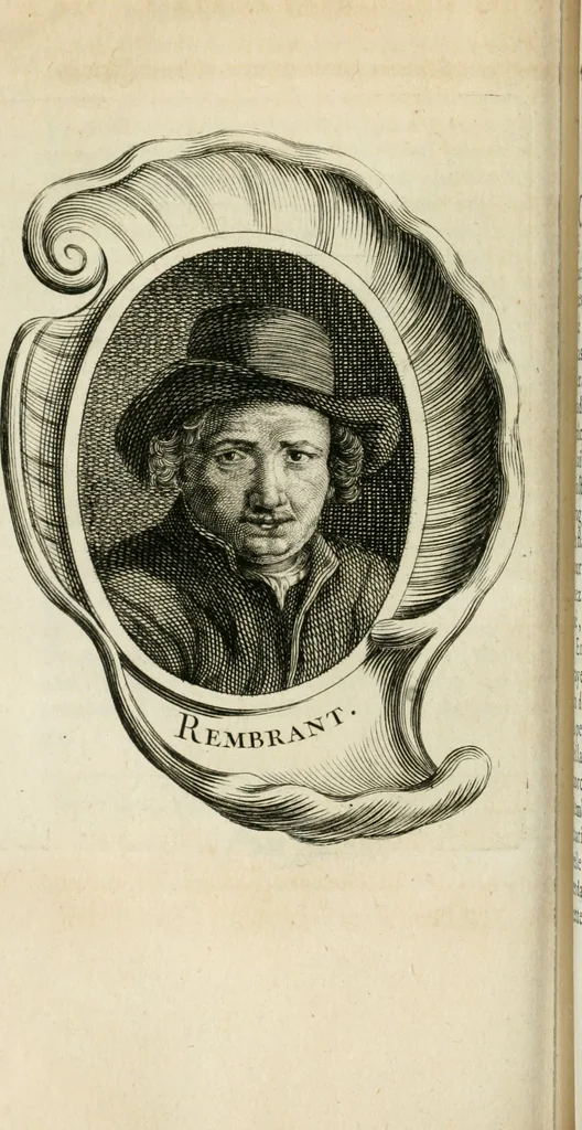 An illustration from Abrégé de la vie des plus fameux peintres, avec leurs portraits gravés en taille-douce, les indications de leurs principaux ouvrages, quelques réflexions sur leurs caractères, et la maniere de connoître les desseins et les tableaux des grands maîtres, 1762, leaf 169