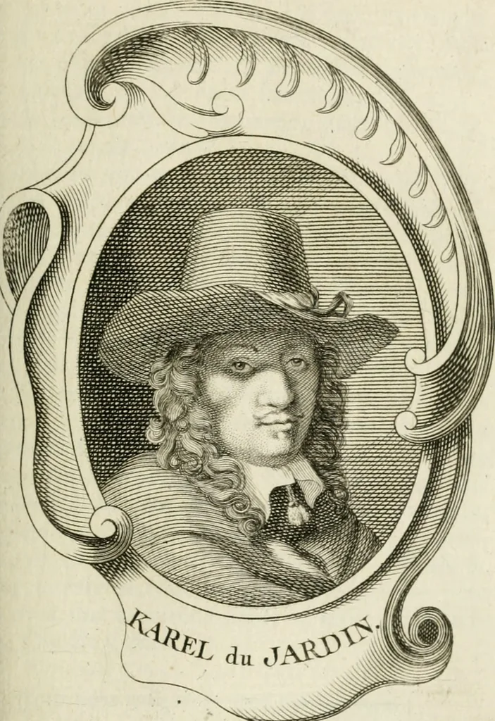 An illustration from Abrégé de la vie des plus fameux peintres, avec leurs portraits gravés en taille-douce, les indications de leurs principaux ouvrages, quelques réflexions sur leurs caractères, et la maniere de connoître les desseins et les tableaux des grands maîtres, 1762, leaf 292
