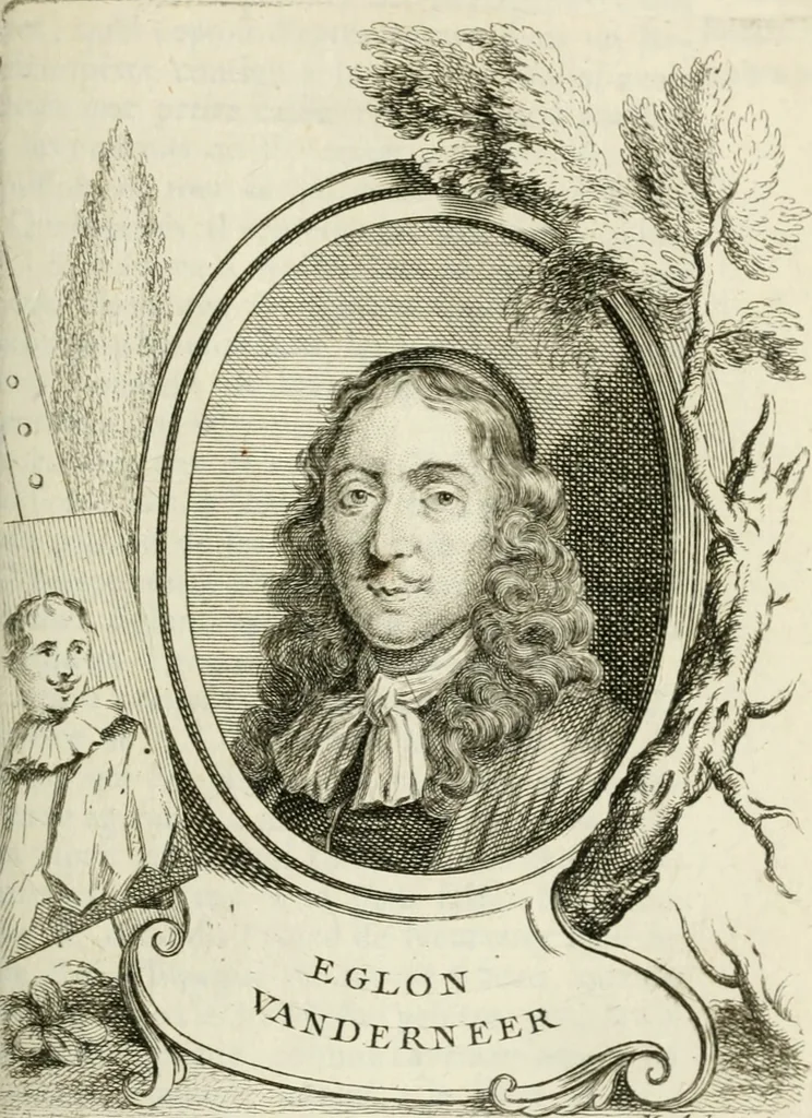 An illustration from Abrégé de la vie des plus fameux peintres, avec leurs portraits gravés en taille-douce, les indications de leurs principaux ouvrages, quelques réflexions sur leurs caractères, et la maniere de connoître les desseins et les tableaux des grands maîtres, 1762, leaf 322