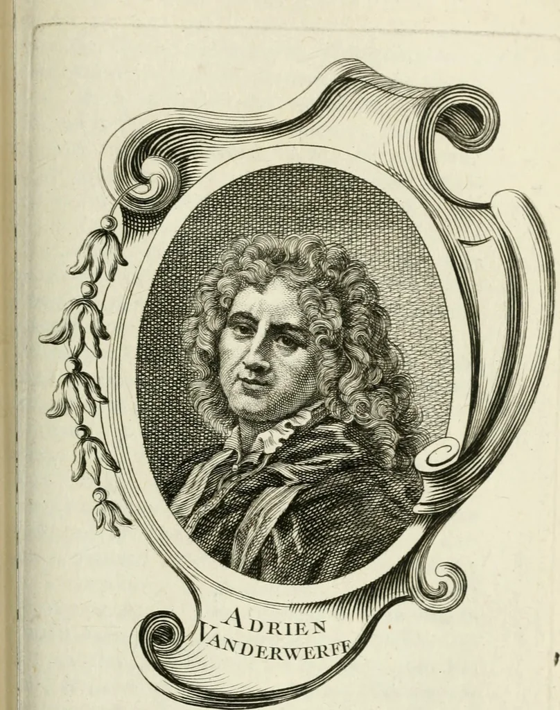 An illustration from Abrégé de la vie des plus fameux peintres, avec leurs portraits gravés en taille-douce, les indications de leurs principaux ouvrages, quelques réflexions sur leurs caractères, et la maniere de connoître les desseins et les tableaux des grands maîtres, 1762, leaf 338