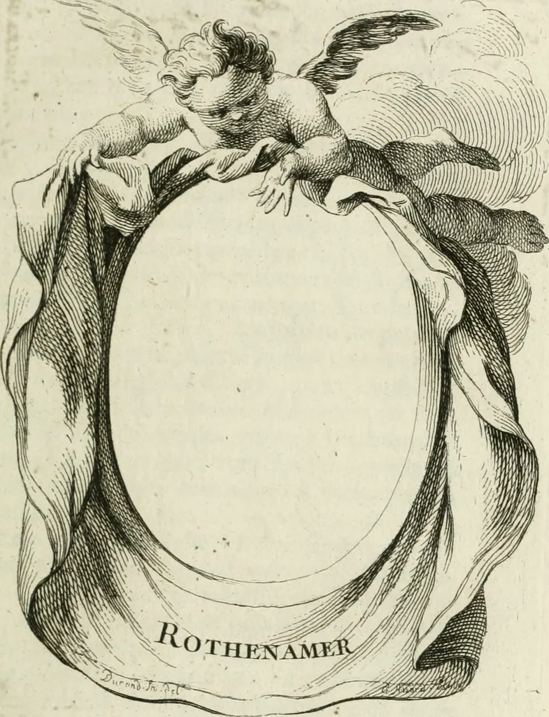 An illustration from Abrégé de la vie des plus fameux peintres, avec leurs portraits gravés en taille-douce, les indications de leurs principaux ouvrages, quelques réflexions sur leurs caractères, et la maniere de connoître les desseins et les tableaux des grands maîtres, 1762, leaf 36