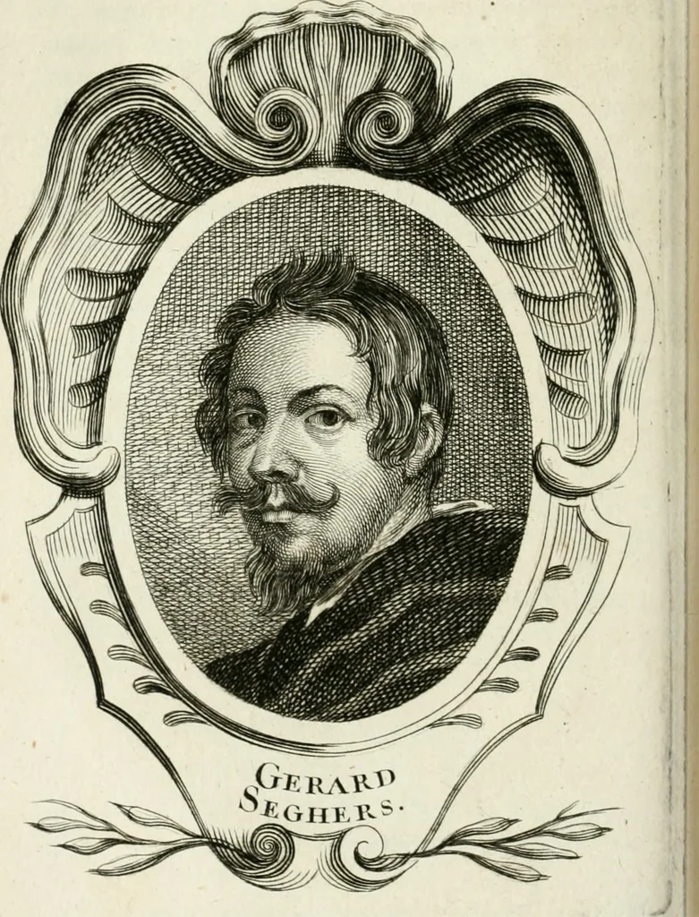 An illustration from Abrégé de la vie des plus fameux peintres, avec leurs portraits gravés en taille-douce, les indications de leurs principaux ouvrages, quelques réflexions sur leurs caractères, et la maniere de connoître les desseins et les tableaux des grands maîtres, 1762, leaf 489