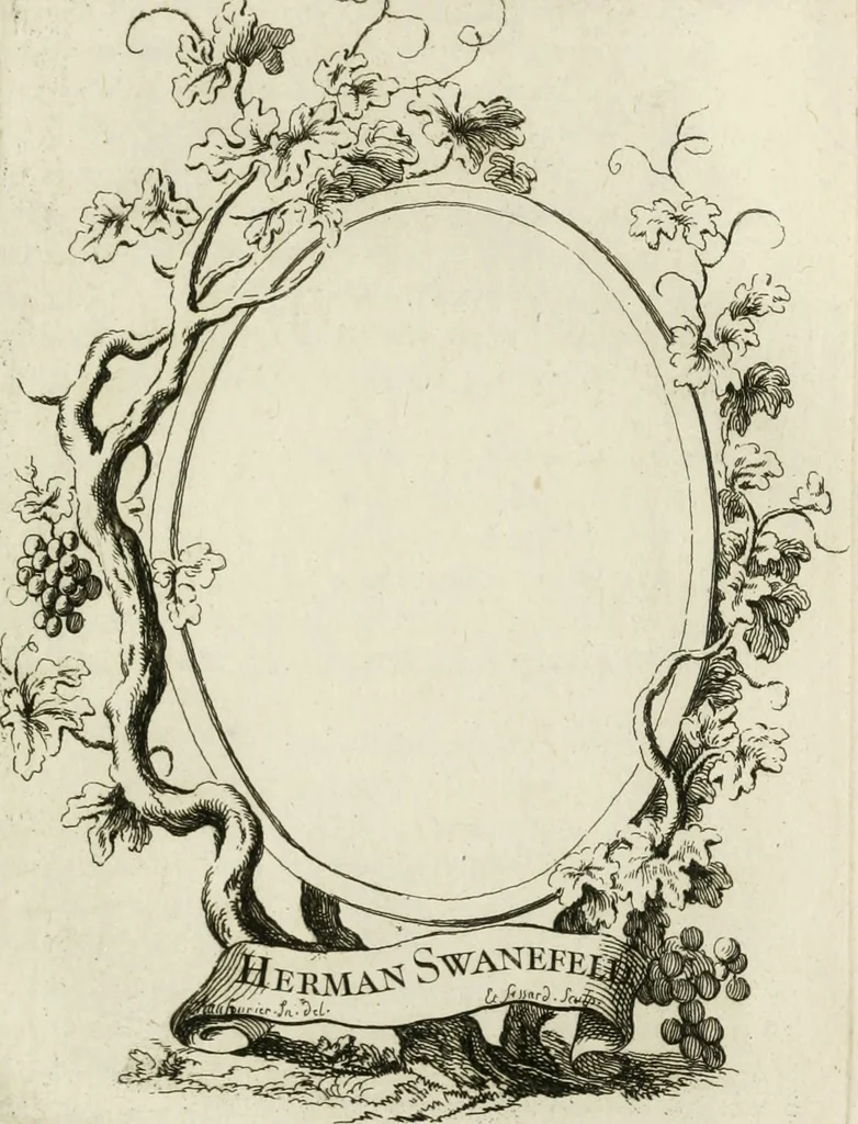 An illustration from Abrégé de la vie des plus fameux peintres, avec leurs portraits gravés en taille-douce, les indications de leurs principaux ouvrages, quelques réflexions sur leurs caractères, et la maniere de connoître les desseins et les tableaux des grands maîtres, 1762, leaf 586