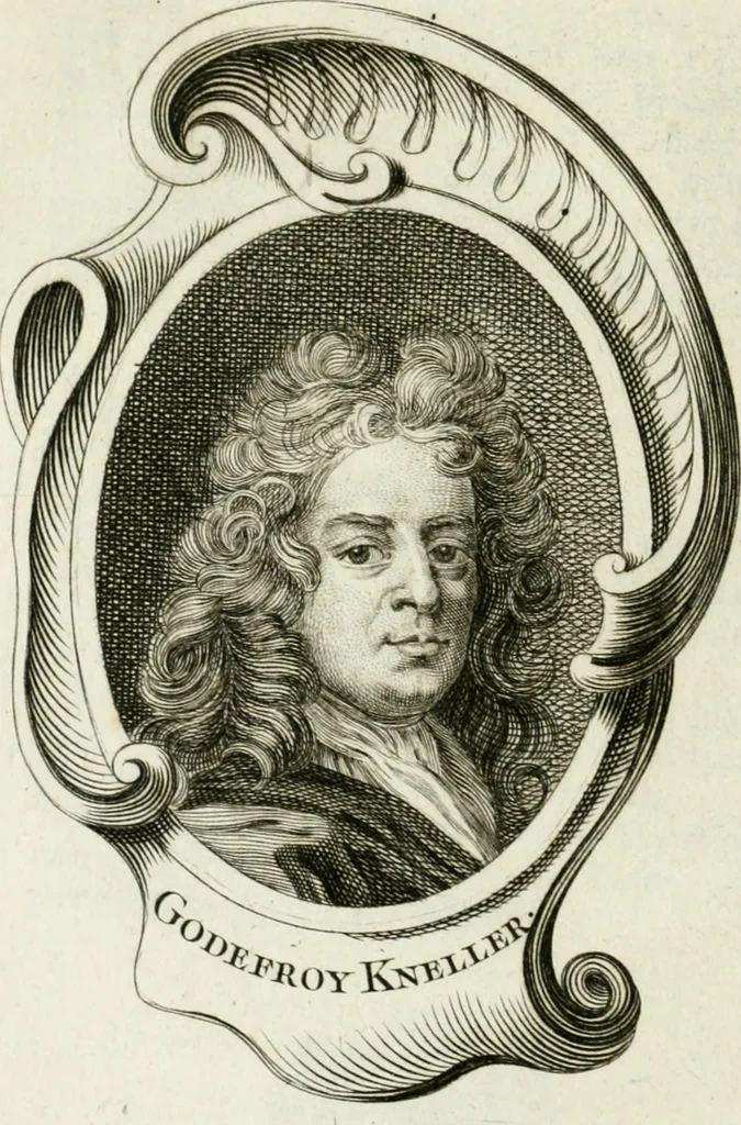 An illustration from Abrégé de la vie des plus fameux peintres, avec leurs portraits gravés en taille-douce, les indications de leurs principaux ouvrages, quelques réflexions sur leurs caractères, et la maniere de connoître les desseins et les tableaux des grands maîtres, 1762, leaf 621