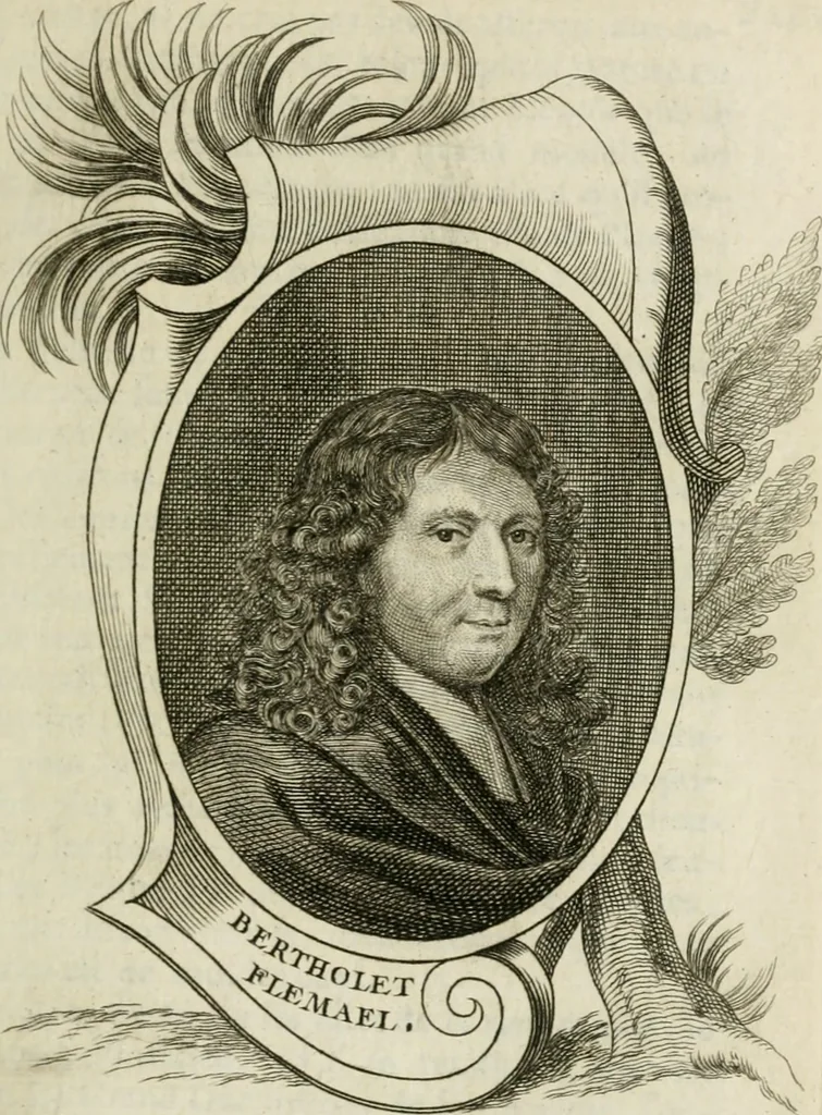 An illustration from Abrégé de la vie des plus fameux peintres, avec leurs portraits gravés en taille-douce, les indications de leurs principaux ouvrages, quelques réflexions sur leurs caractères, et la maniere de connoître les desseins et les tableaux des grands maîtres, 1762, leaf 70
