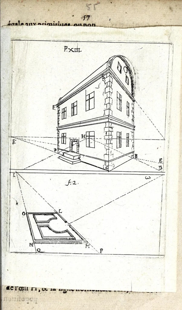An illustration from Abregé ov racourcy de la perspectiue par l'imitation ... : le tout par l'ayde d'vn compas de perspectiue, faict pour cet effect ..., 1631, leaf 121