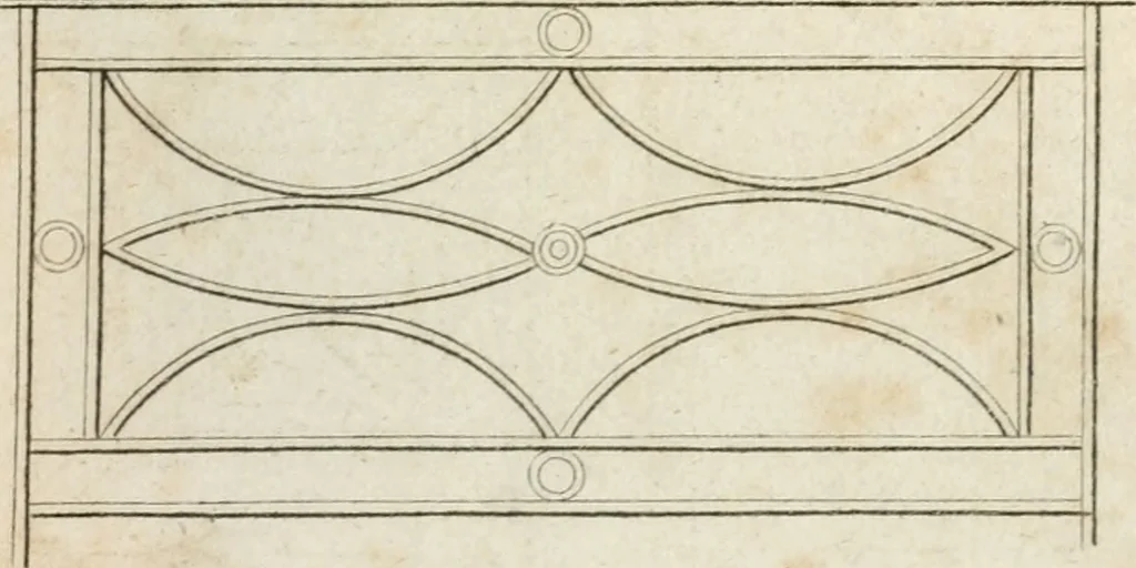 An illustration from Abrégé de géometrie pratique : appliquée au dessin linéaire, au toisé et au lever des plans : suivi des principes de l'architecture et de la perspective, 1834, leaf 264