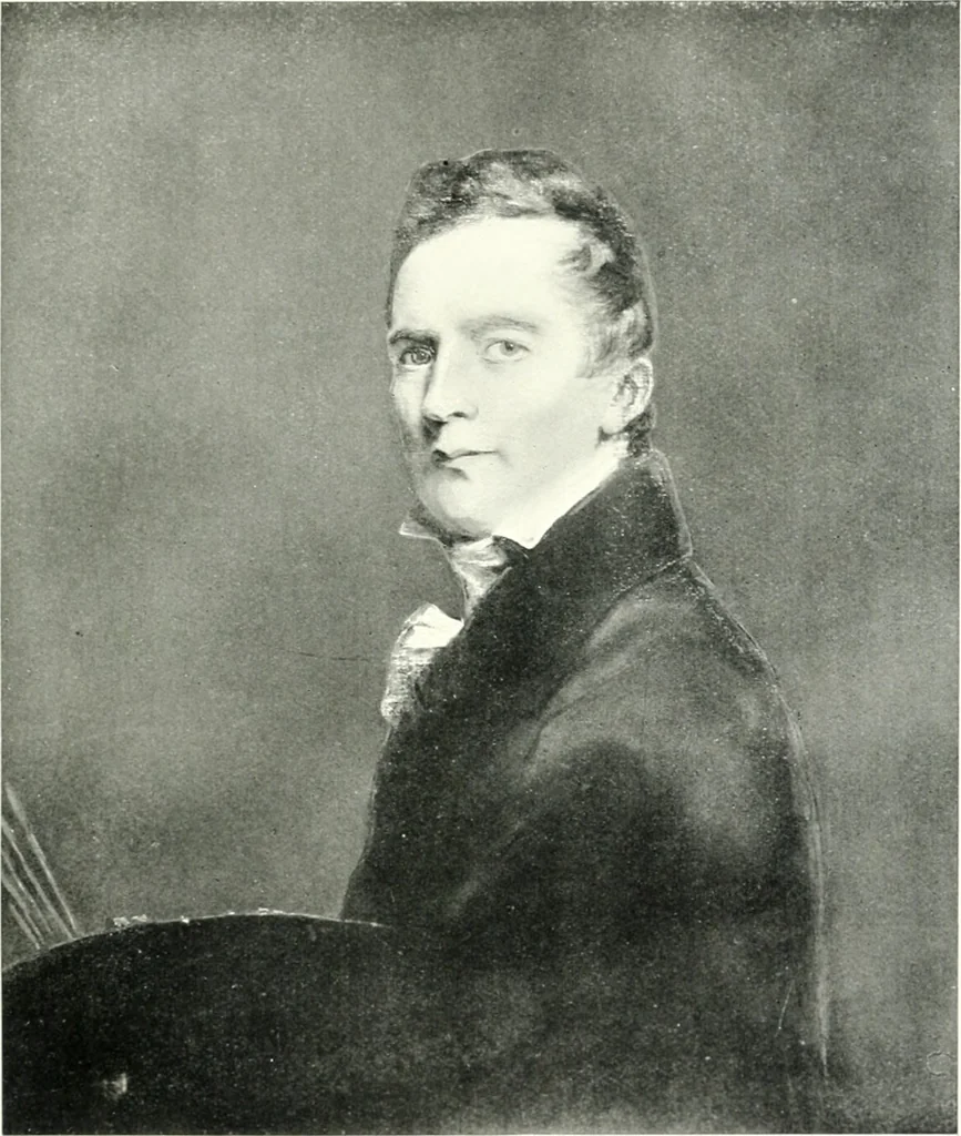 An illustration from Abridged catalogue of oil paintings by British artists and foreigners working in Great Britain; containing only works exhibited in the galleries, 1908, leaf 100