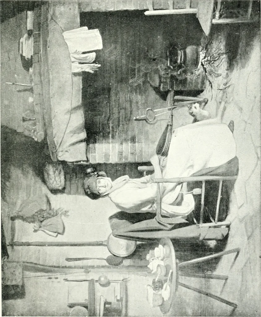 An illustration from Abridged catalogue of oil paintings by British artists and foreigners working in Great Britain; containing only works exhibited in the galleries, 1908, leaf 28