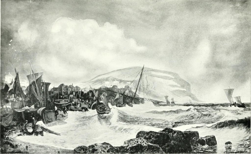 An illustration from Abridged catalogue of oil paintings by British artists and foreigners working in Great Britain; containing only works exhibited in the galleries, 1908, leaf 38