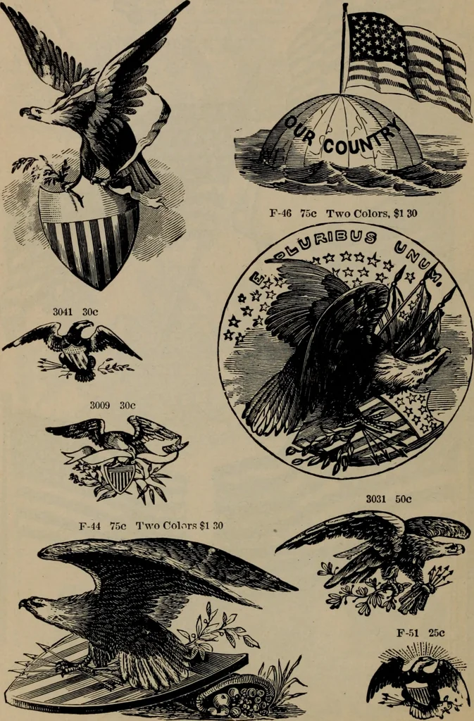 An illustration from Abridged specimen book, type : nickel-alloy on universal line comprising a price list of types, borders, leads and slugs, brass rule, brass galleys ; miscellaneous cuts and general supplies for printers, 1906, leaf 445