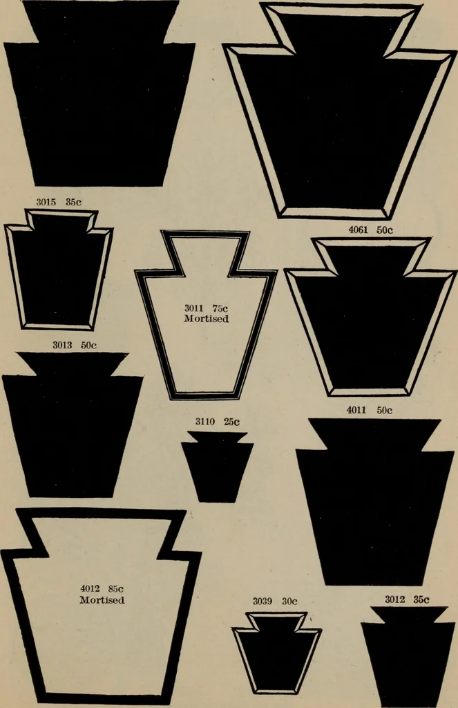 An illustration from Abridged specimen book, type : nickel-alloy on universal line comprising a price list of types, borders, leads and slugs, brass rule, brass galleys ; miscellaneous cuts and general supplies for printers, 1906, leaf 452