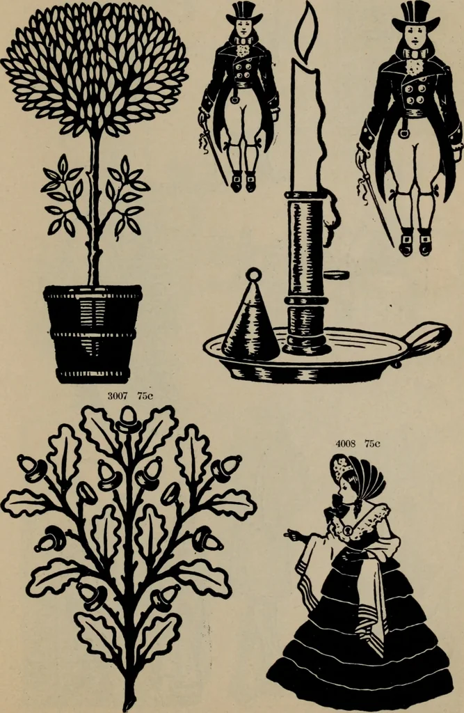 An illustration from Abridged specimen book, type : nickel-alloy on universal line comprising a price list of types, borders, leads and slugs, brass rule, brass galleys ; miscellaneous cuts and general supplies for printers, 1906, leaf 454