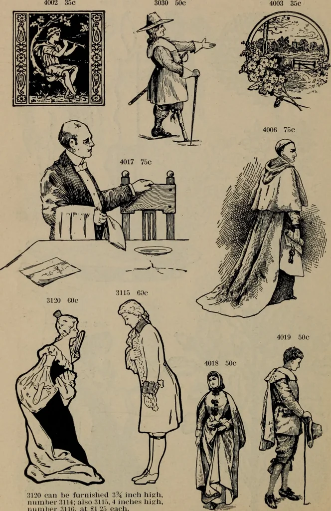 An illustration from Abridged specimen book, type : nickel-alloy on universal line comprising a price list of types, borders, leads and slugs, brass rule, brass galleys ; miscellaneous cuts and general supplies for printers, 1906, leaf 455