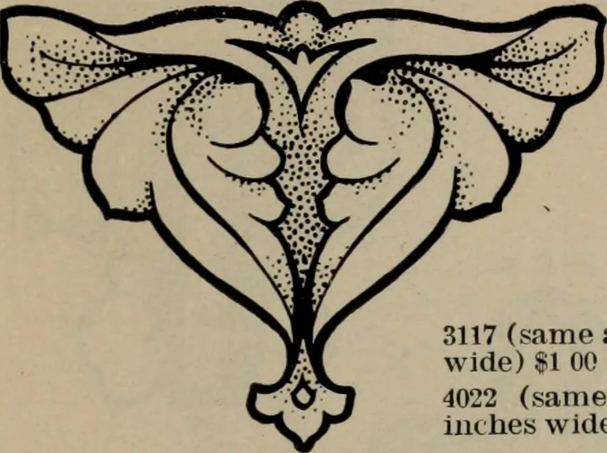 An illustration from Abridged specimen book, type : nickel-alloy on universal line comprising a price list of types, borders, leads and slugs, brass rule, brass galleys ; miscellaneous cuts and general supplies for printers, 1906, leaf 462